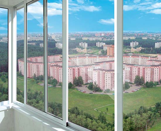 Холодное алюминиевое остекление балконов Краснознаменск