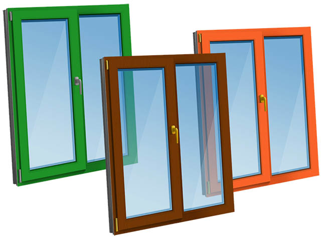 Цветные пластиковые окна - коричневые, серые по доступной цене фото Краснознаменск